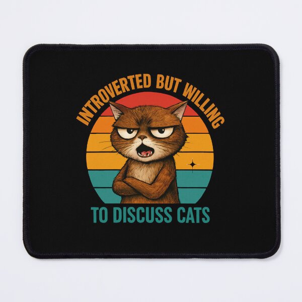 Item preview, Introverted But Willing to Discuss Cats Fluffy Cats  designed and sold by MalwasBasket.