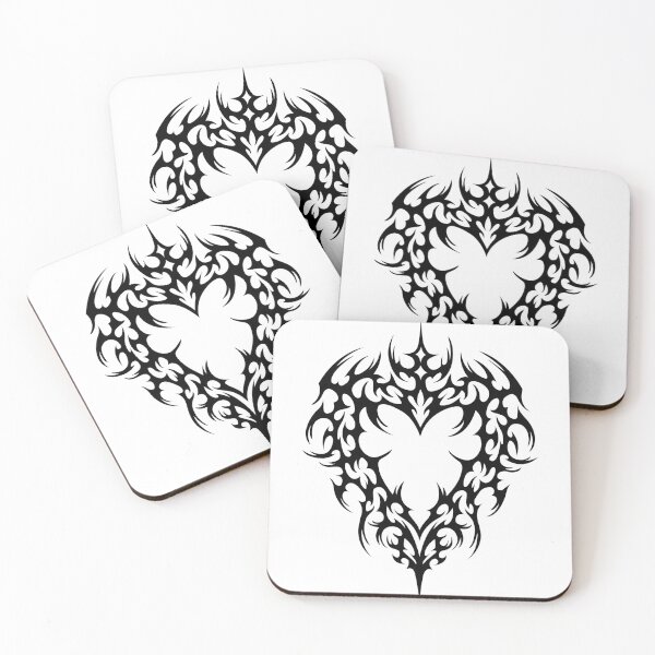 Item preview, Tribal goth heart, ornamental design designed and sold by Tribalgothss.