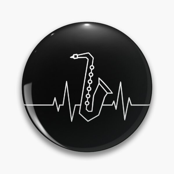 Item preview, Heartbeat Saxophone Jazz Logo Design designed and sold by AnnSign.
