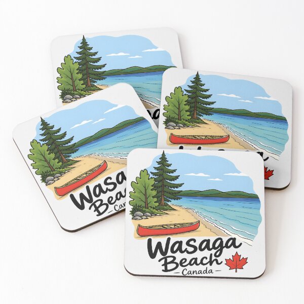 Item preview, Wasaga Beach Cute Lake Vibes Canoe Landscape designed and sold by HowToCanadian.