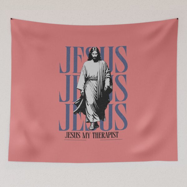 Item preview, Jesus my therapist sacred heart healing message designed and sold by Chill Vibe.