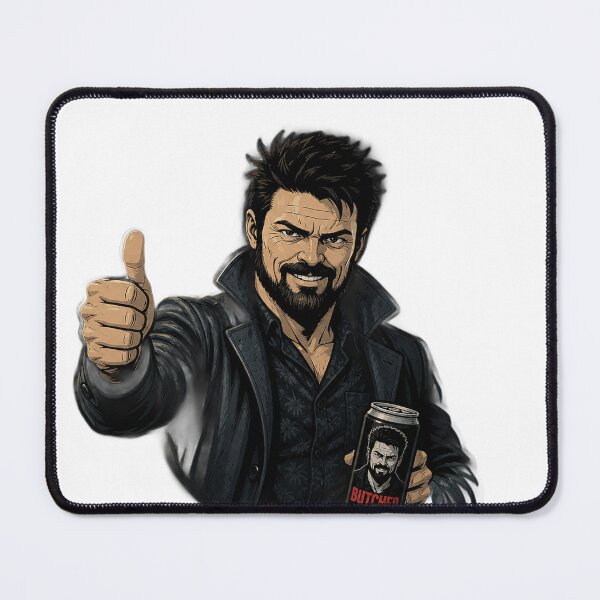 Item preview, Butcher Thumbs Up Anti-Hero Beer Can Sarcastic Dark Humor Comic Art designed and sold by LoomisDreams.