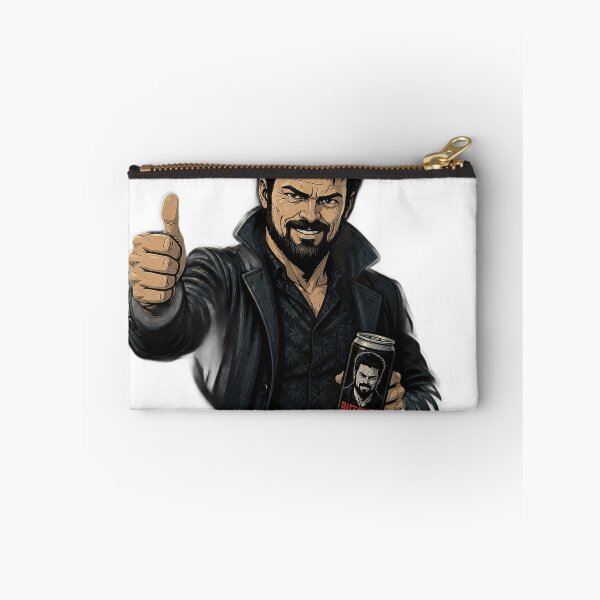 Item preview, Butcher Thumbs Up Anti-Hero Beer Can Sarcastic Dark Humor Comic Art designed and sold by LoomisDreams.