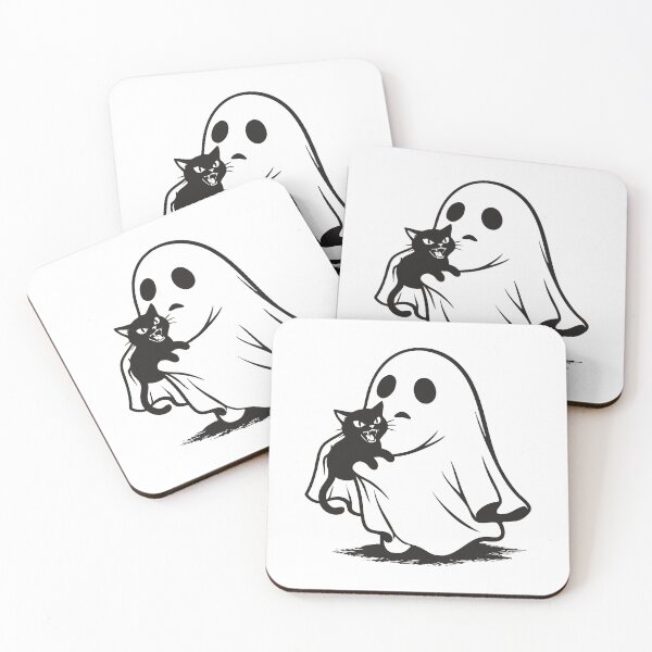 Item preview, Ghost Holding Black Cat Halloween designed and sold by gunaone-design.