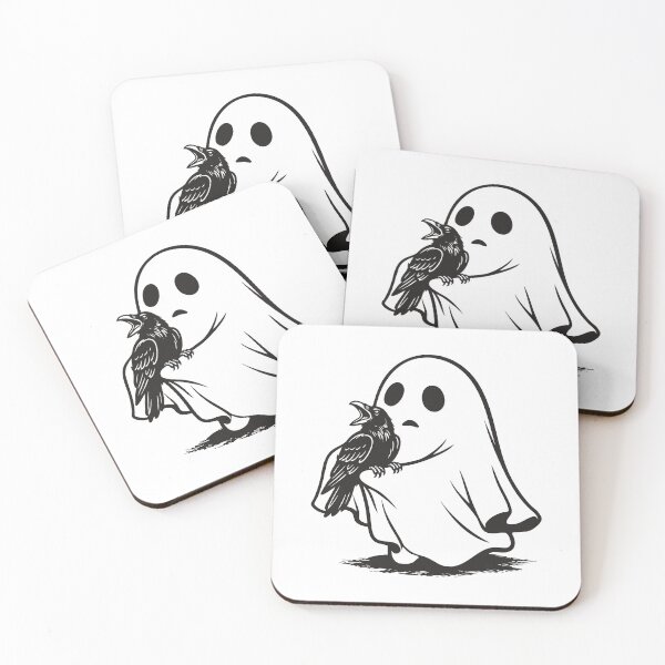 Item preview, Ghost Holding Black Crow Halloween designed and sold by gunaone-design.