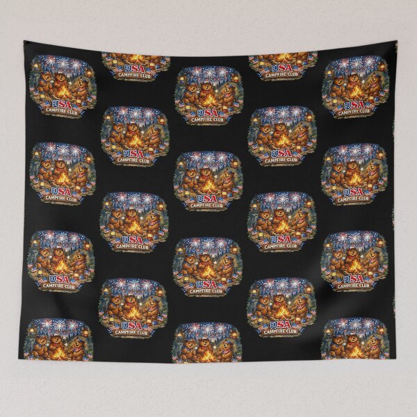 Item preview, 4th Of July Bears Campfire Club designed and sold by EfiKrios.
