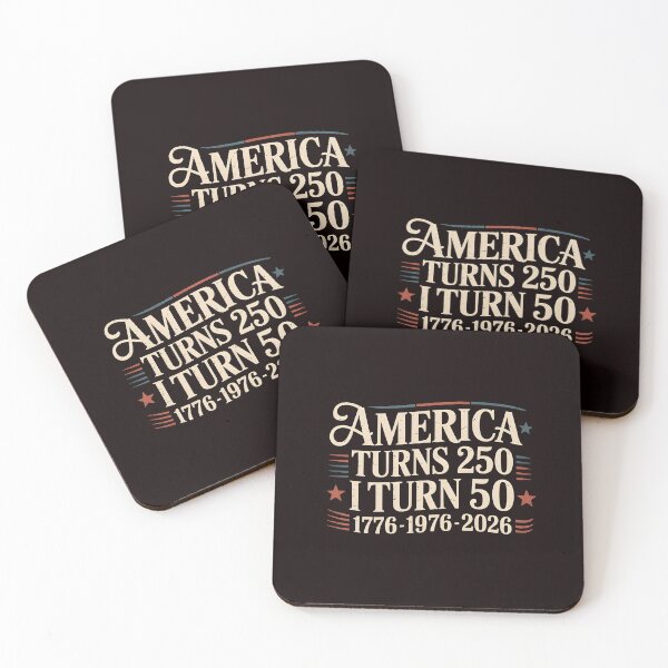 Item preview, America Turns 250 I Turn 50 Cool Retro Patriotic Birthday designed and sold by Redgiant87x.