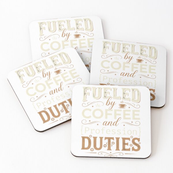 Item preview, Fueled By Coffee And Duties T_shirt  designed and sold by happyshirt27.