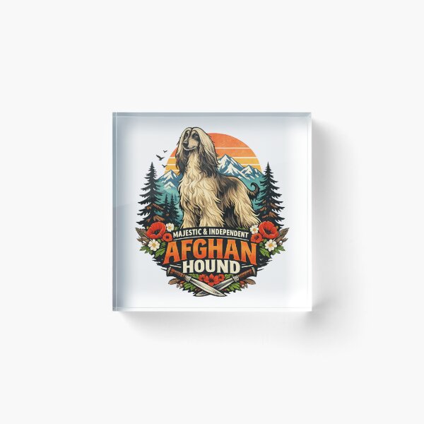 Item preview, Majestic Afghan Hound - Vintage Mountain Sunset Dog Lover designed and sold by SidTastic .
