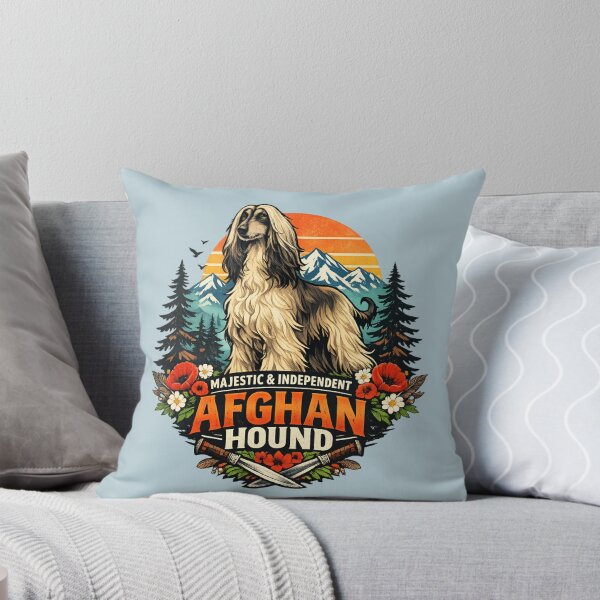 Item preview, Majestic Afghan Hound - Vintage Mountain Sunset Dog Lover designed and sold by SidTastic .