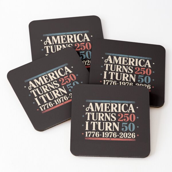Item preview, America Turns 250 I Turn 50 Funny 50th Birthday and 4th of July designed and sold by Redgiant87x.