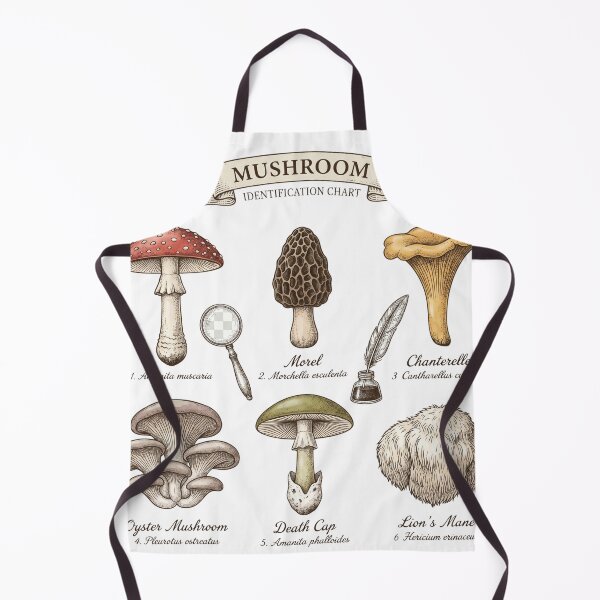 Item preview, Mushroom Identification Chart Vintage Botanical Mycology Forager Tee designed and sold by afarkar.