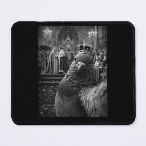 Item preview, Delusional Pigeon With a Crown Funny Absurdist Humor Gift designed and sold by Say It With Ink.