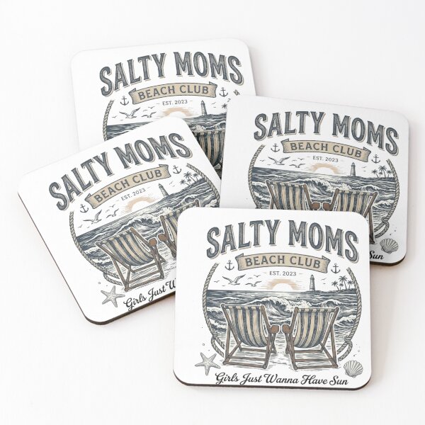 Item preview, Salty Moms Beach Club Retro Summer Vacation designed and sold by ZENVIRART.
