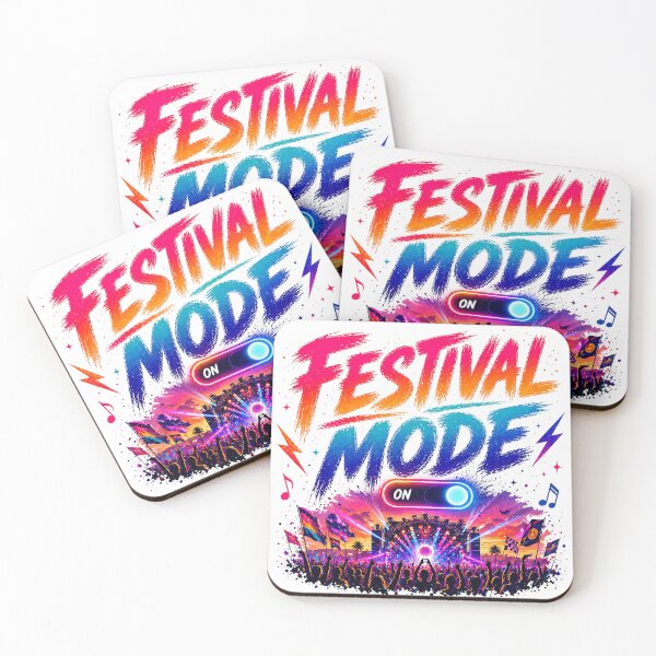 Item preview, Festival Mode ON – Neon Rave Festival Typography Design designed and sold by Digital Culture Studio.