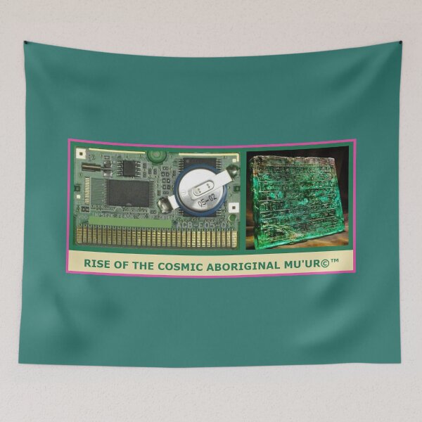 Item preview, Mu’ur (UM) Empire™ al-Benhadiel©™ design, Emerald Tablet Circuitry, green background designed and sold by HardyKnitDesign.