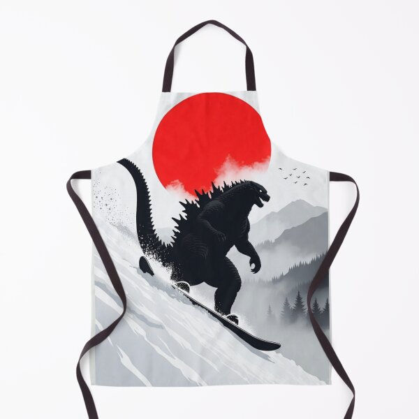 Item preview, Godzilla Snowboarding | Japandi Minimalist Wall Art designed and sold by Syrupulse.
