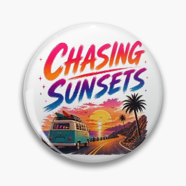 Item preview, Chasing Sunsets – Retro Beach Road Trip Van Design designed and sold by Digital Culture Studio.