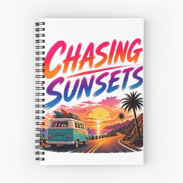 Item preview, Chasing Sunsets – Retro Beach Road Trip Van Design designed and sold by Digital Culture Studio.