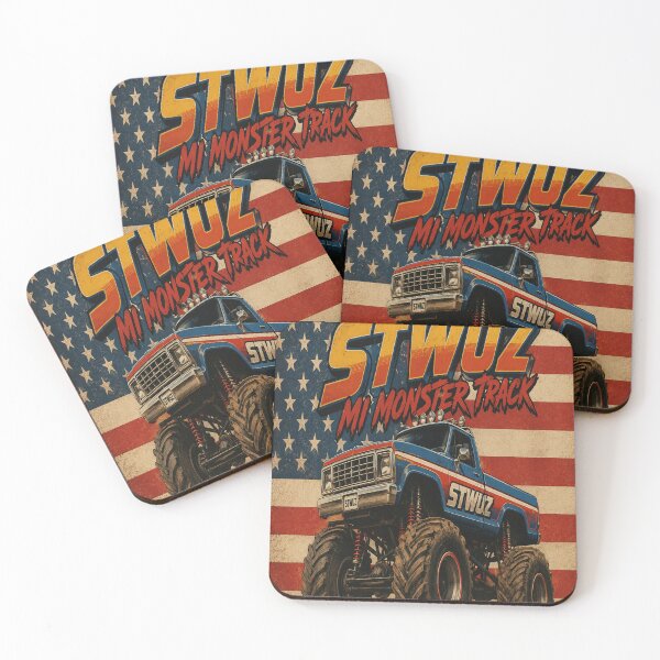 Item preview, Vintage Monster Truck American Flag Retro Art designed and sold by riki2365.