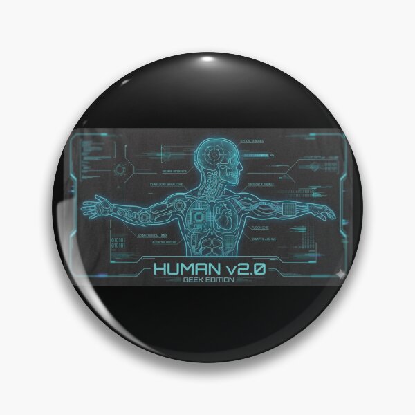 Item preview, Human v2.0 – Geek Edition Cyberpunk Futuristic Tech Anatomy Design designed and sold by MartBook.
