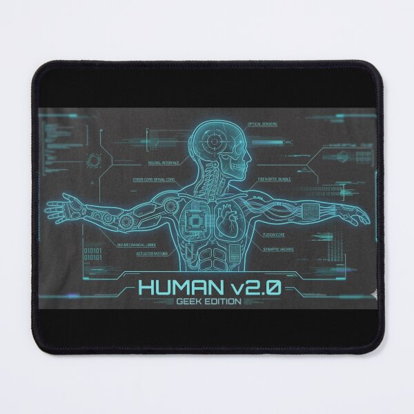 Item preview, Human v2.0 – Geek Edition Cyberpunk Futuristic Tech Anatomy Design designed and sold by MartBook.