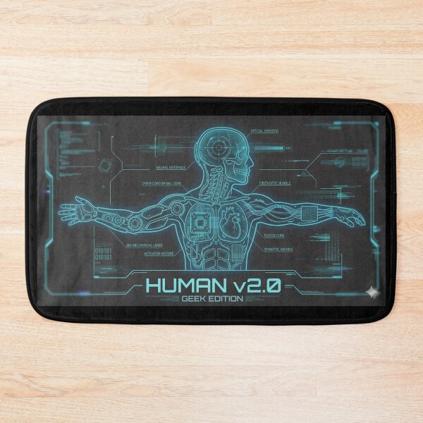 Item preview, Human v2.0 – Geek Edition Cyberpunk Futuristic Tech Anatomy Design designed and sold by MartBook.