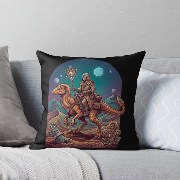 Item preview, Wizard Riding Dinosaur Desert Fantasy designed and sold by TeeARTHY.