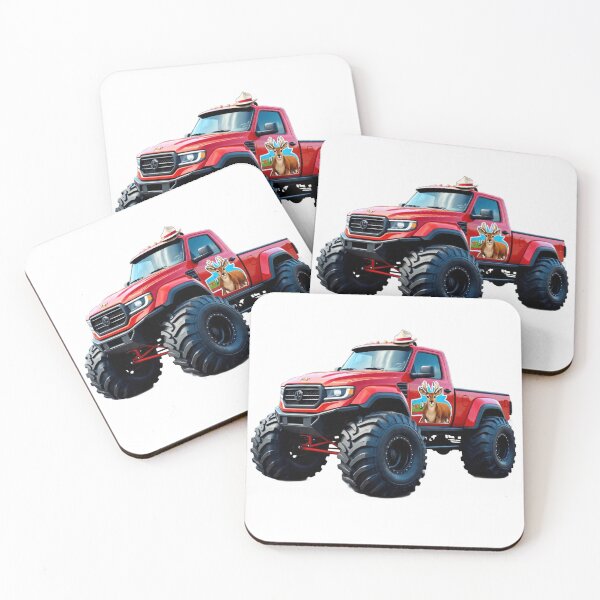 Artikelvorschau, Country Red Monster Truck Deer Edition entworfen und verkauft von TOCOCLAWS.