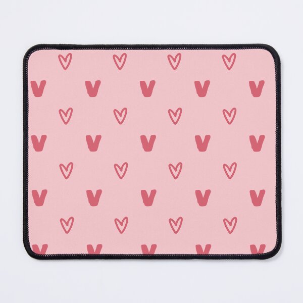 Item preview, Monogram Letter V Heart Pattern | Initial V Cute Hearts Pink | Cute Monogram Letter V Hearts | Letter V Pink Hearts Aesthetic | Pastel Pink Initial V Pattern | Girly Pink Letter V Heart Pattern designed and sold by VivaFy.