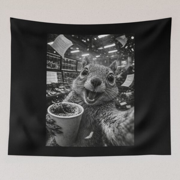 Item preview, Overcaffeinated Squirrel Stock Market Funny Chaos Humor Gift designed and sold by Say It With Ink.