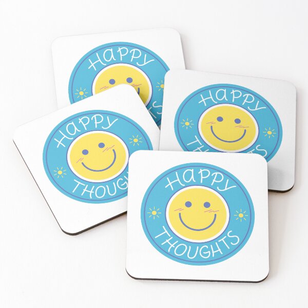 Item preview, Happy Thoughts Positive Message Happiness Optimism designed and sold by RetroMini2026.