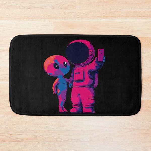 Item preview, Neon Astronaut Alien Selfie designed and sold by ClubVacay.