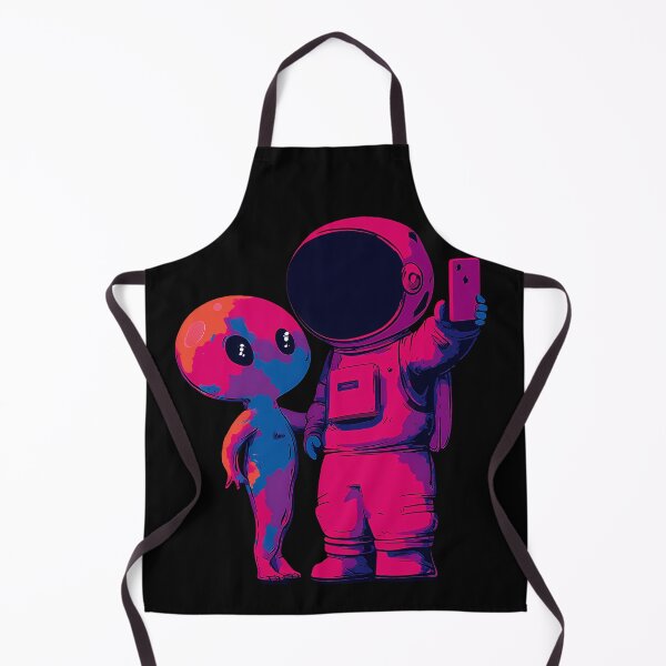 Item preview, Neon Astronaut Alien Selfie designed and sold by ClubVacay.