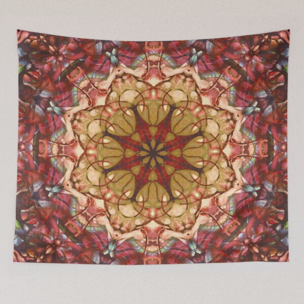 Item preview, Red Boho Art designed and sold by CreatifyArtHub.
