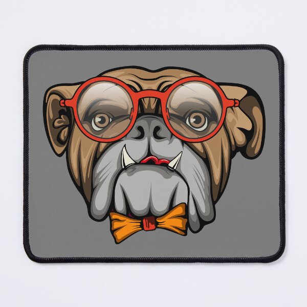 Item preview, Funny Hipster Bulldog with Red Glasses - Cute Nerd Dog Bowtie Illustration designed and sold by 1001T-Shirt.