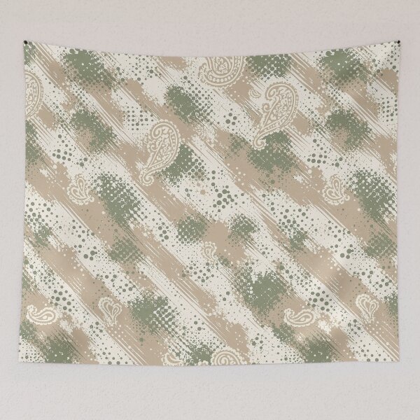 Item preview, Neutral Seamless Pattern – Sage Green Beige Vintage Abstract Texture designed and sold by FlatInkStudio.