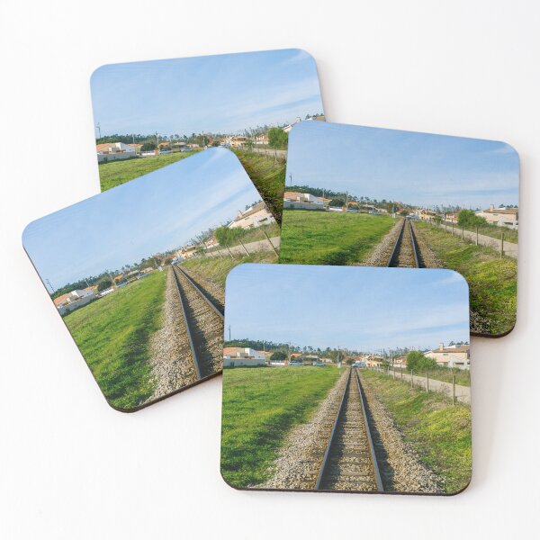 Item preview, Cinematic Train Tracks and Green Landscape Travel Photography designed and sold by guelexx.
