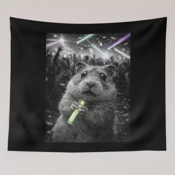 Item preview, Socially Anxious Hamster at a Rave Funny Introvert Humor Gift designed and sold by Say It With Ink.