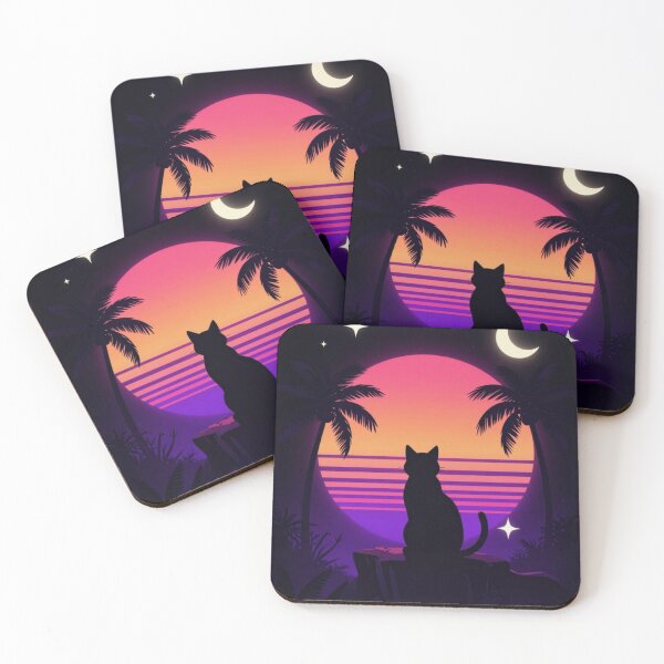 Item preview, Neon Sunset Cat designed and sold by funny things random.