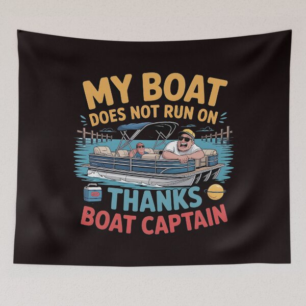 Item preview, My Boat Does Not Run on Thanks Boat Captain Retro Boating Lovers Design designed and sold by Redgiant87x.