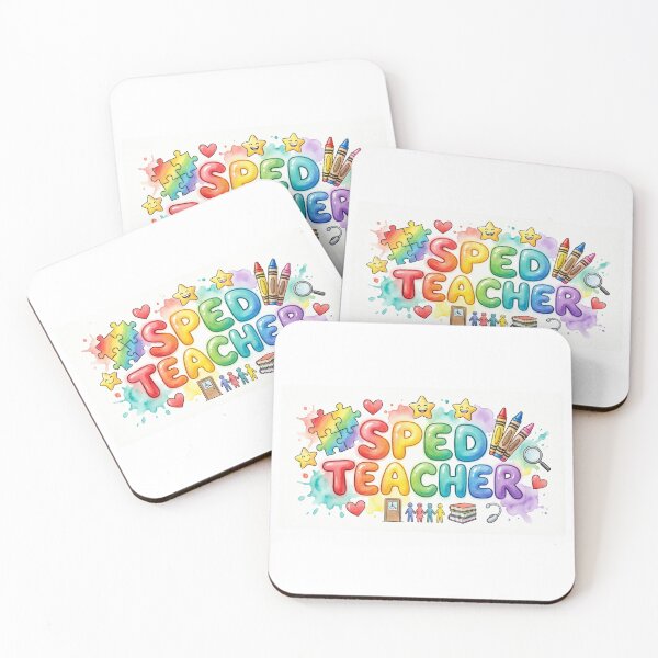 Item preview, **SPED Teacher - Colorful Fun Inclusive Special Education Design with Puzzle Pieces and Hearts** designed and sold by Petringo.