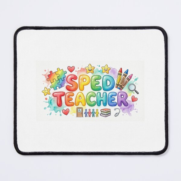 Item preview, **SPED Teacher - Colorful Fun Inclusive Special Education Design with Puzzle Pieces and Hearts** designed and sold by Petringo.
