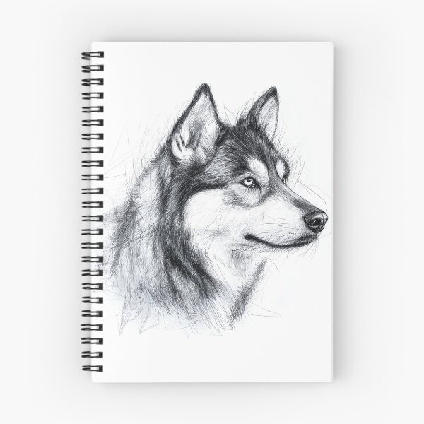 Item preview, Siberian Husky Doggie Illustration designed and sold by Roxane Bay.