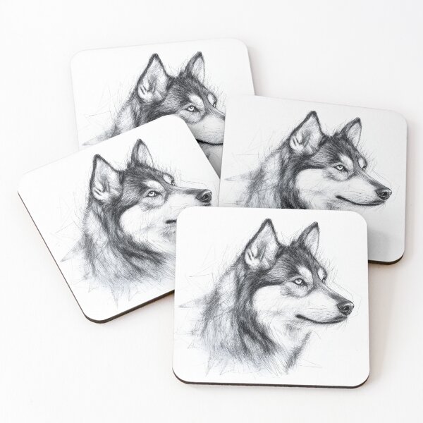 Item preview, Siberian Husky Doggie Illustration designed and sold by Roxane Bay.
