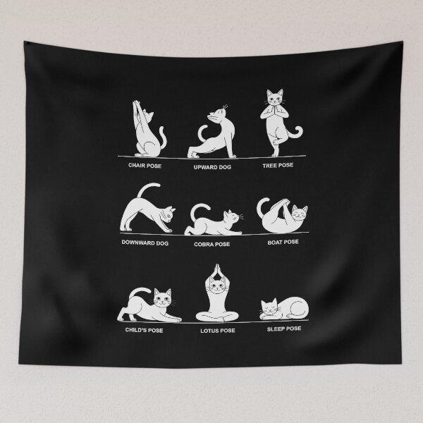 Item preview, Funny Cat Yoga Poses Cat Lover Gift for Yoga Fans designed and sold by Say It With Ink.