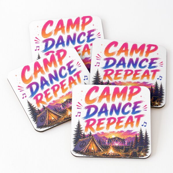 Item preview, Camp Dance Repeat – Retro Festival Camping Typography Design designed and sold by Digital Culture Studio.