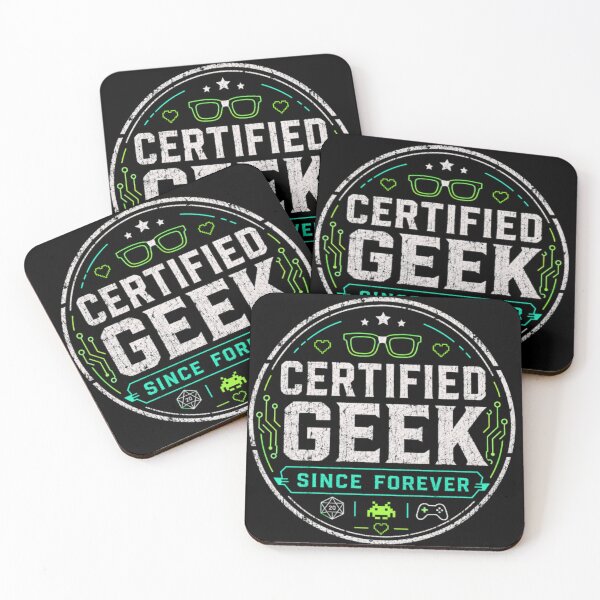 Item preview, Certified Geek Since Forever – Retro Gamer Nerd Badge Design designed and sold by MartBook.