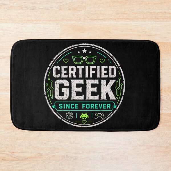Item preview, Certified Geek Since Forever – Retro Gamer Nerd Badge Design designed and sold by MartBook.