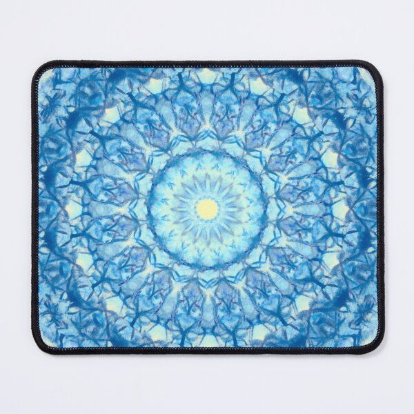 Item preview, Bright blue boho abstract painting designed and sold by CreatifyArtHub.